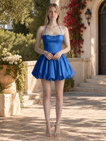 Beading Bubble Hem Mini Dress 