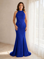 Halter Neckline Trumpet Dress 