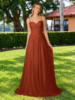 Chiffon Bridesmaid Dress with Ruched Design 