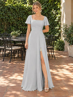 Flutter Sleeves Bridesmaid Dress 