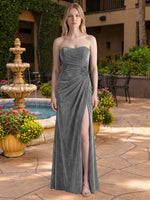 Velvet Prom Dress with Beaded Applique 