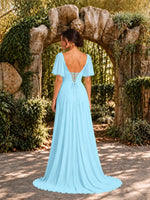 Cowl Neck Bridesmaid Dress with Cut-Out Detail