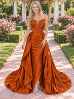 Strapless Sequin Prom Dress 
