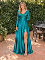 Long Sleeveless Sequin Prom Dress 
