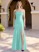 Strapless Ruched Bodice Prom Dress 