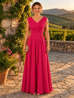 Pleated Mother of The Bride Dress 