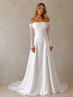 Lace Long Sleeves Wedding Dress 