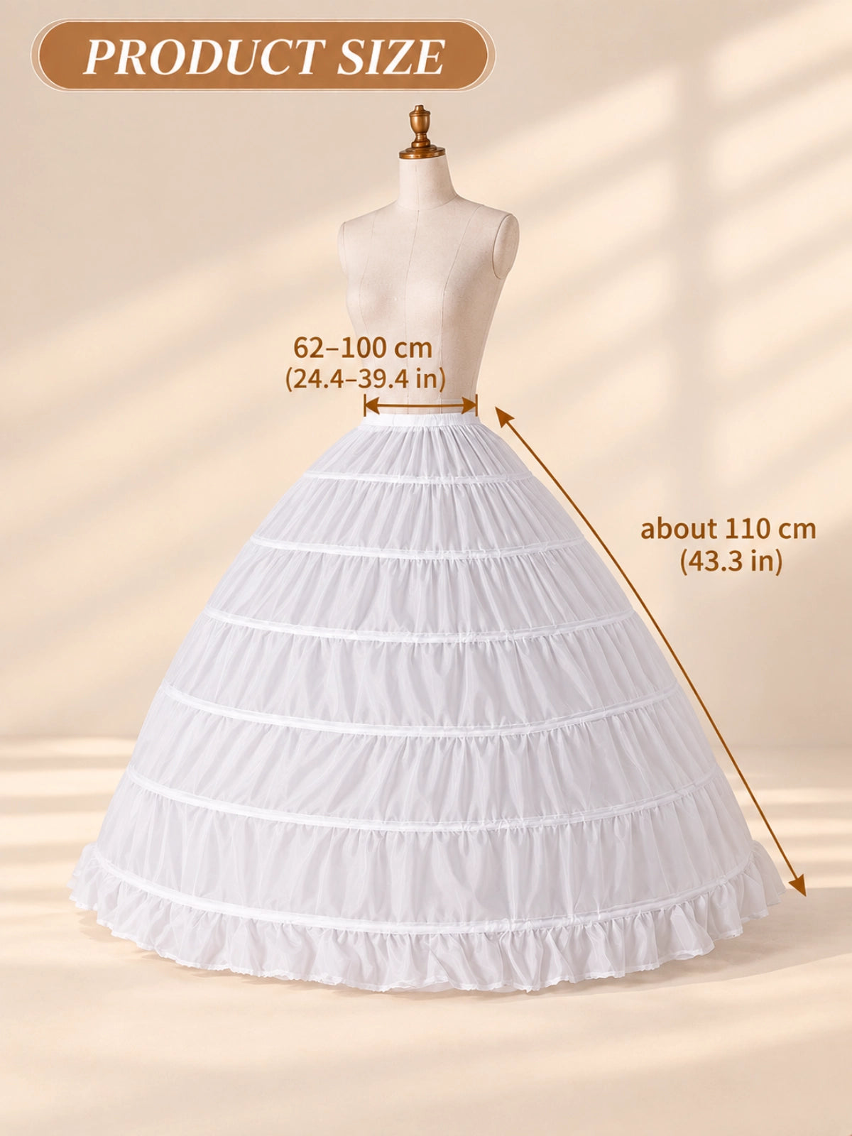 Adjustable Bridal Hoop Petticoat 