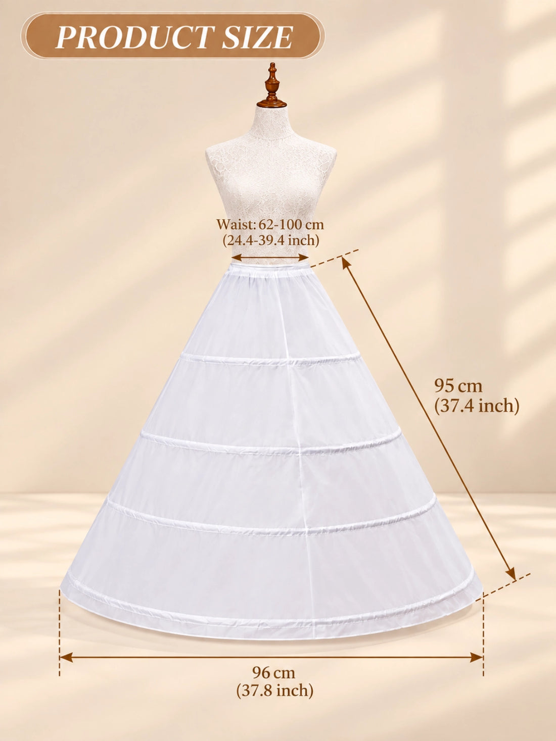 Adjustable Bridal Hoop Petticoat 