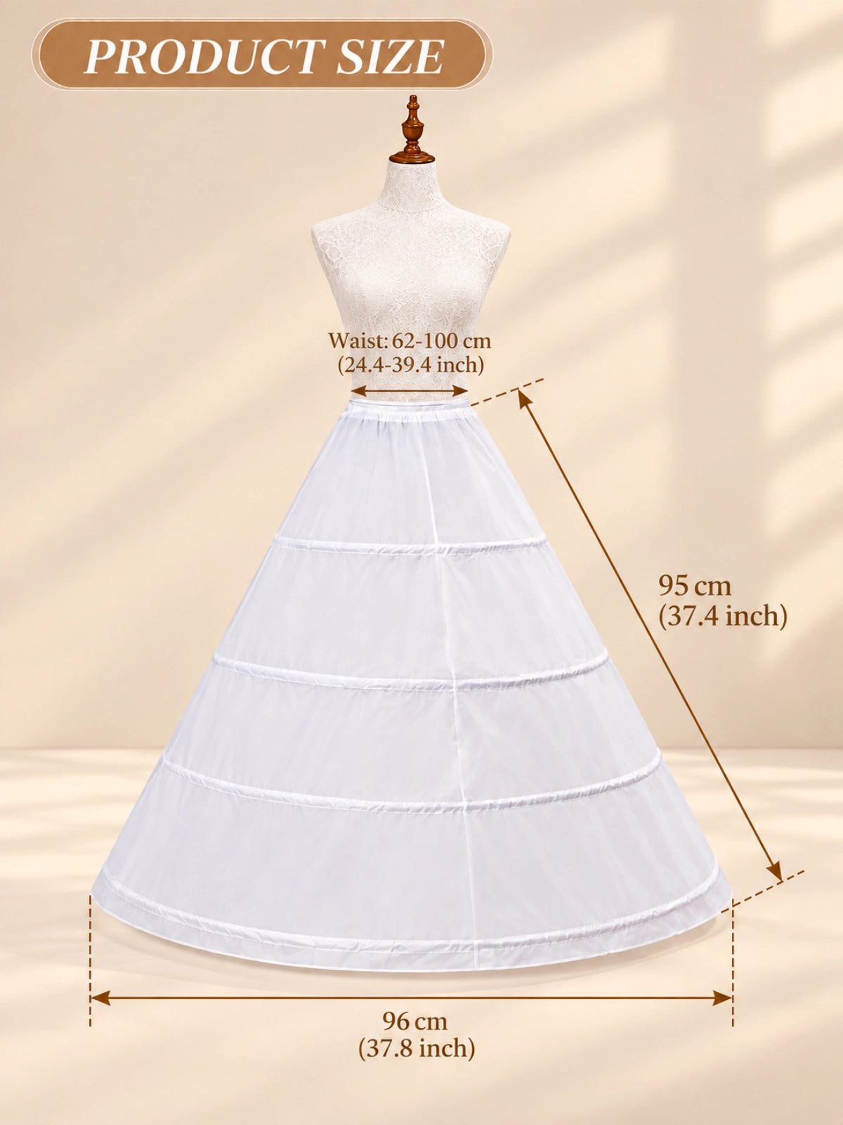 Adjustable Bridal Hoop Petticoat 