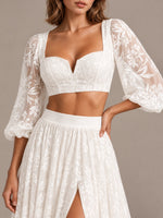 Lace Wedding Dress with Slit