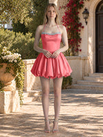 Beading Bubble Hem Mini Dress 