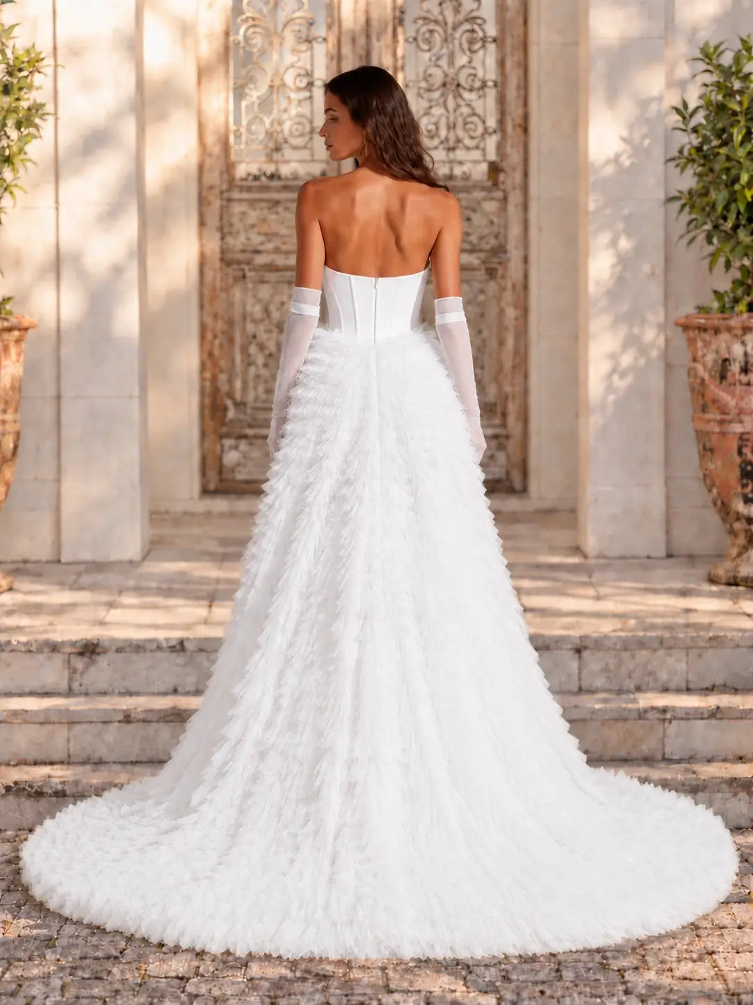 Tulle Wedding Dress with High-Low 