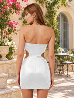 Cut-out Shining Mini Dress 