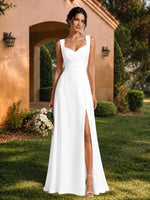 Sweetheart Neckline Bridesmaid Dress with Wide Straps