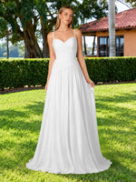 Chiffon Bridesmaid Dress with Ruched Design 
