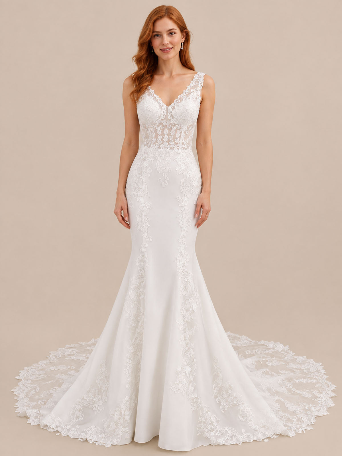 Mermaid Lace Wedding Dress 