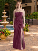 Velvet Prom Dress with Beaded Applique 