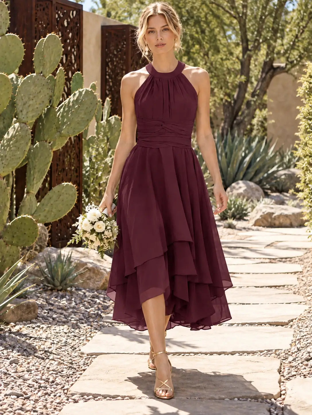 Halter Bridesmaid Dress 
