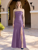 Strapless Ruched Bodice Prom Dress 