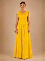 Pleated Mother of The Bride Dress 