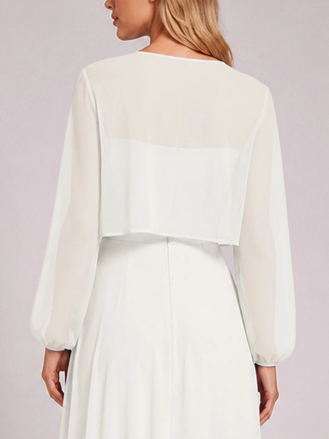 Two-Piece Square Neckline Bridesmaid Dress with Jacket