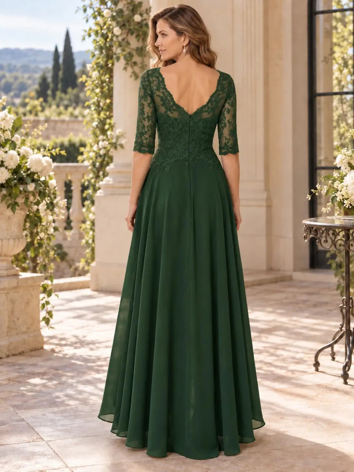 High-Low A-Line Mother of the Bride Dress
