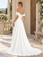 Off-the-Shoulder Beaded Wedding Dress