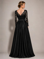 Satin Mother of the Bride Dress with Appliques