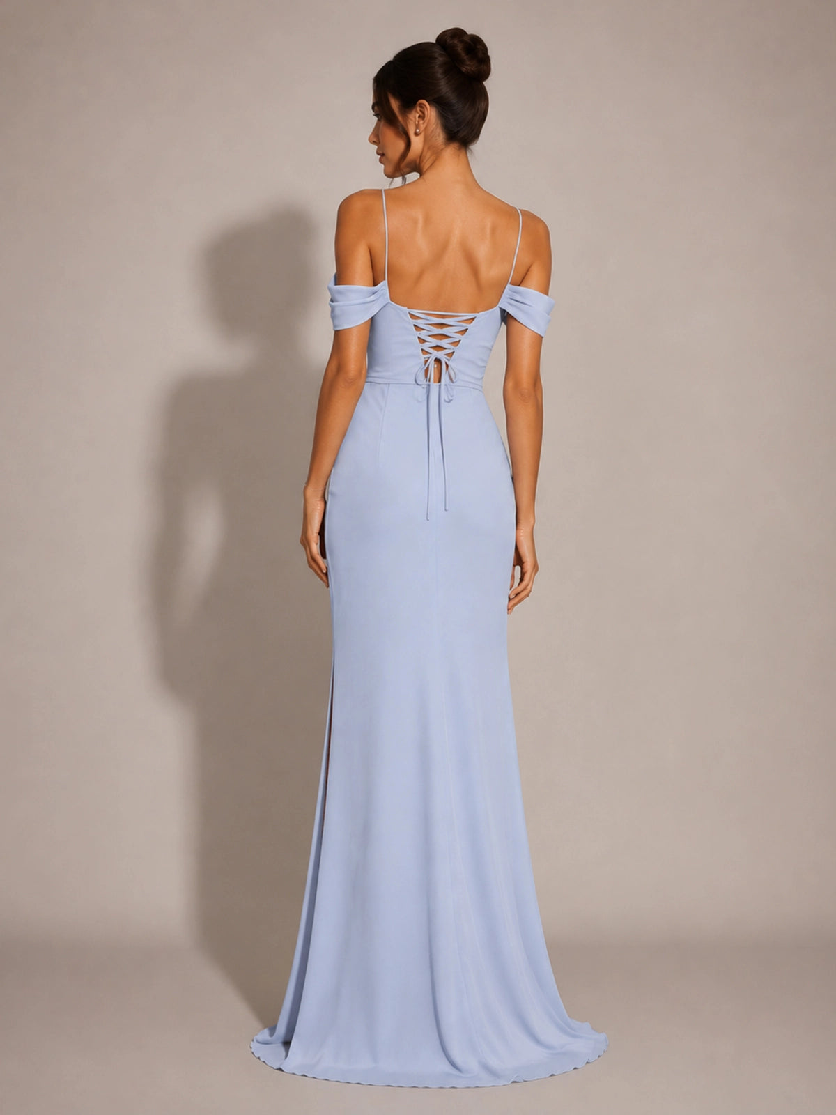 Trumpet Bridesmaid Dress with Slit