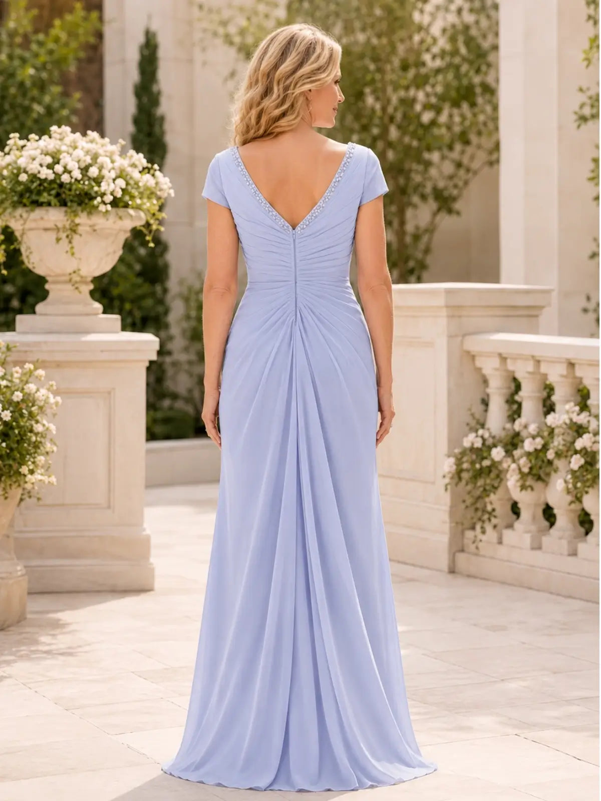 Chiffon Sheath Mother of the Bride Dress