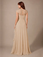 Chiffon Mother of the Bride Dress with Lace Appliques
