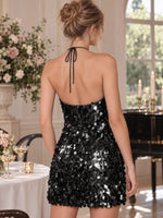 Sparkling Sequin Sheath Homecoming Dress