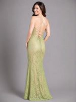 Lace Prom Dress with V-neck 