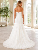 Sweetheart Wedding Dress with Center-Knot Ruched Bodice
