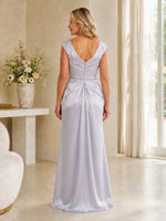 A-Line Silk-Like Mother of the Bride Dress