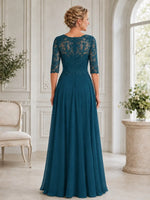 A-Line Mother of the Bride Dress with Pleated Details