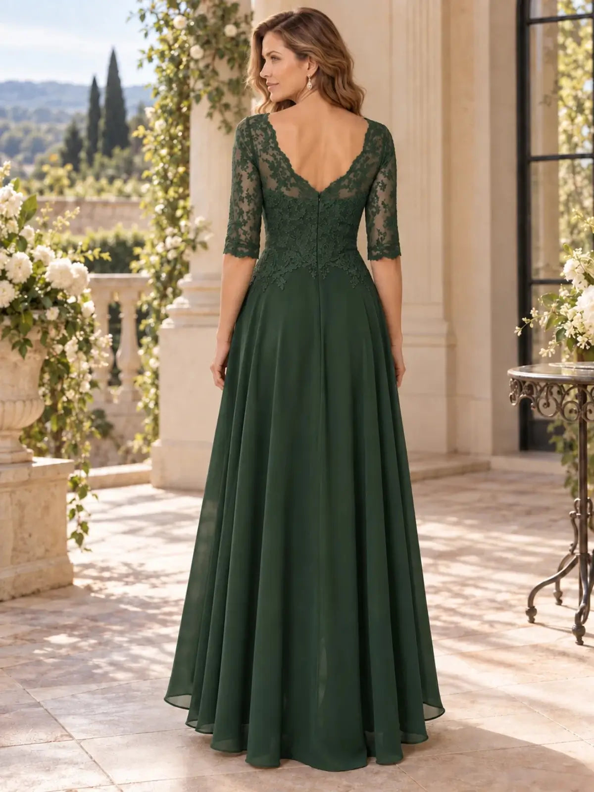 High-Low A-Line Mother of the Bride Dress