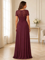 Lace Mother of the Bride Dress with Short Sleeves
