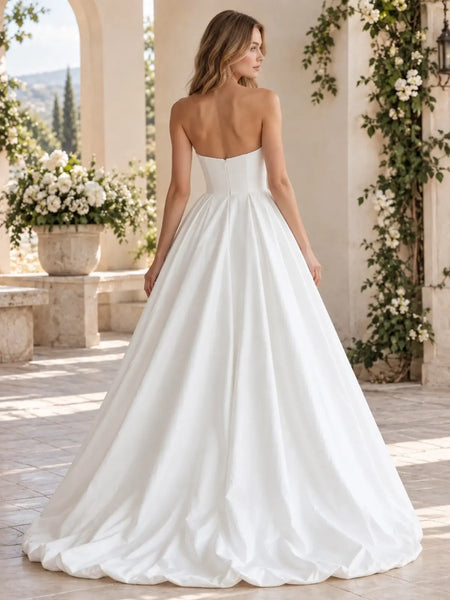 A-Line Wedding Dress with Ruched Bodice Detail