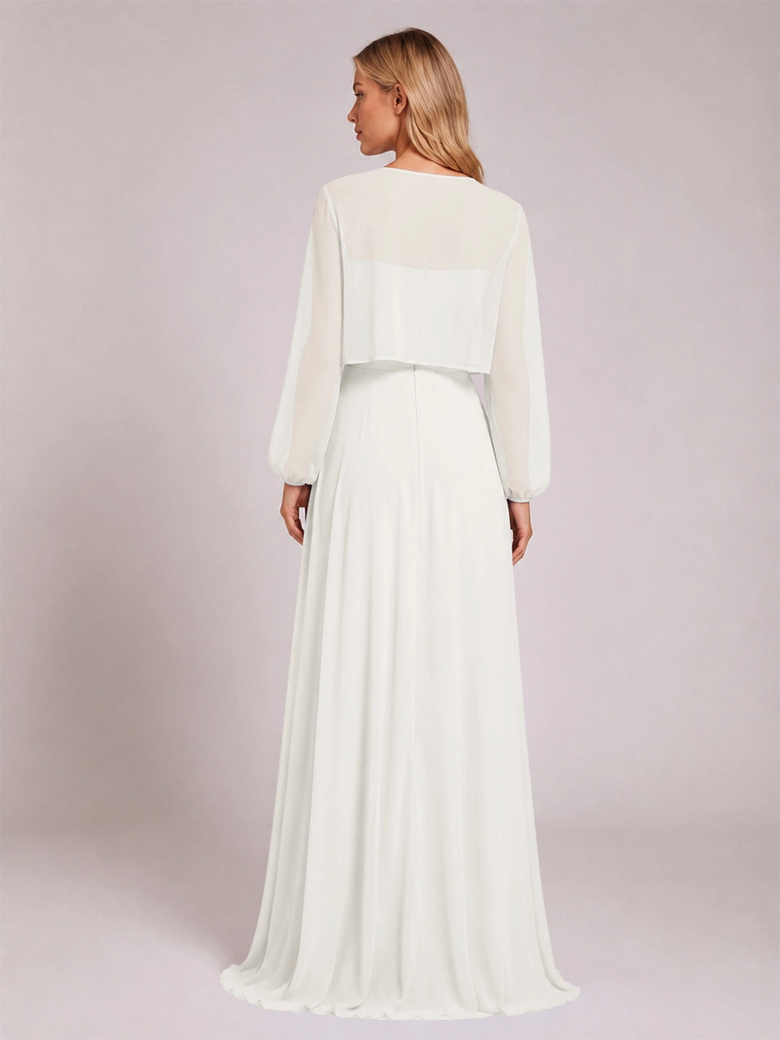 Two-Piece Square Neckline Bridesmaid Dress with Jacket