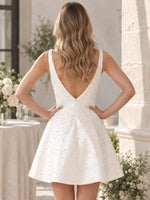 Pearl Embellished Homecoming Dress