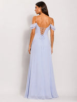 Sweetheart Neckline Bridesmaid Dress with Ruffled Details