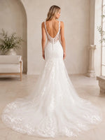 Trumpet Wedding Dress with Corset Back Bodice