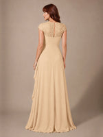 Chiffon Mother of the Bride Dress with Lace Appliques