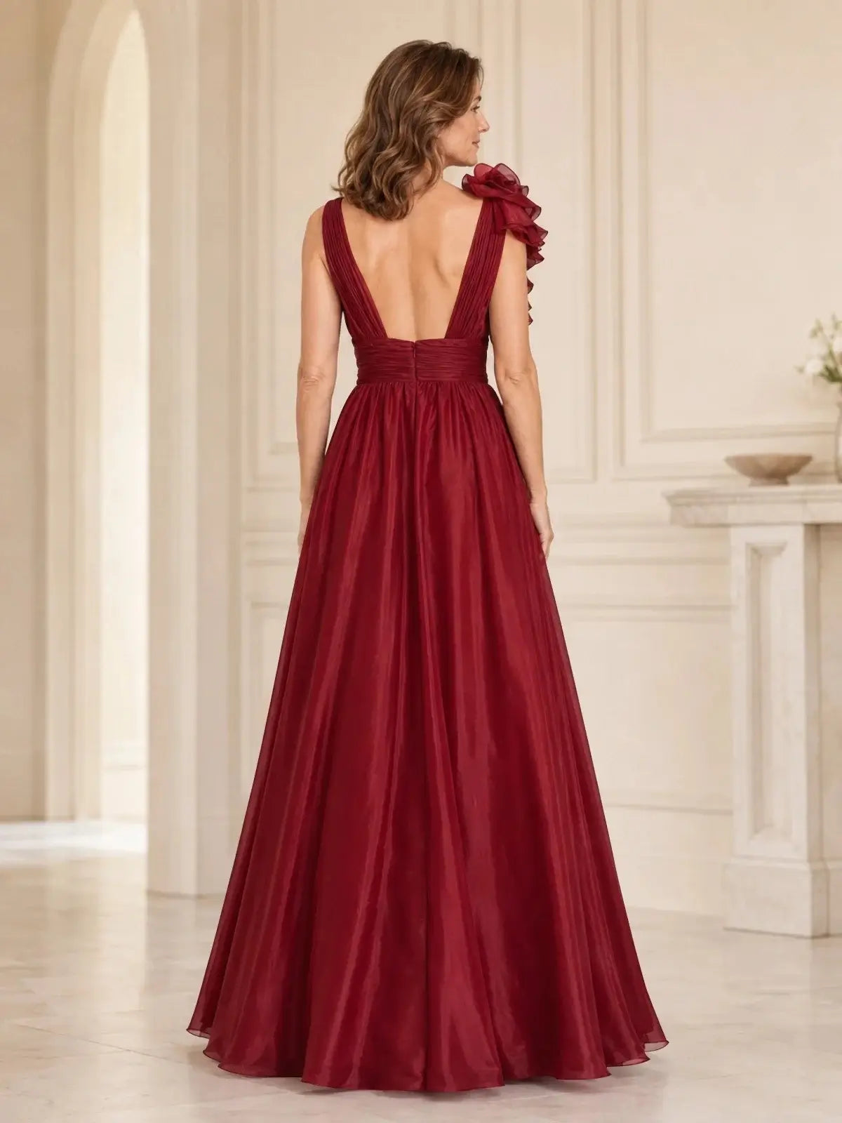 Organza Mother of the Bride Dress with Ruffle Detail