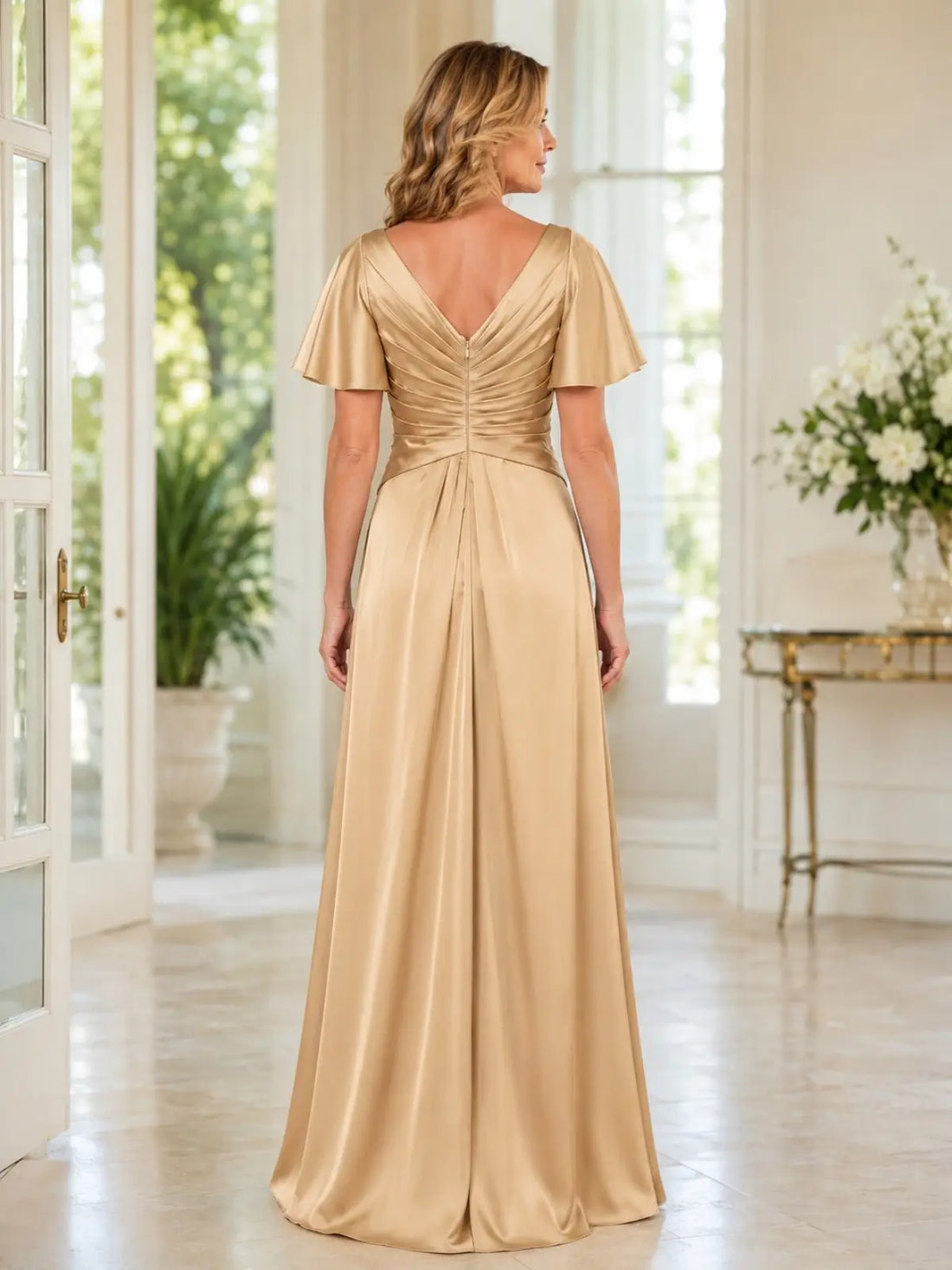 Silk-Like A-Line Mother of the Bride Dress
