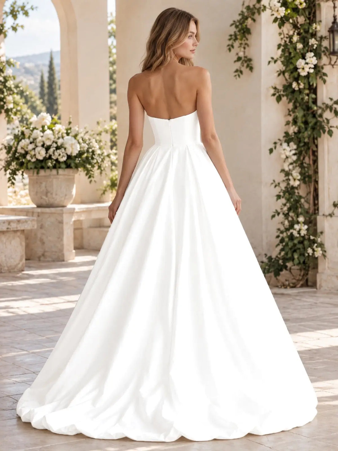 A-Line Wedding Dress with Ruched Bodice Detail