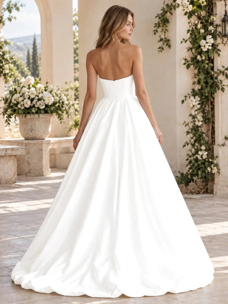 A-Line Wedding Dress with Ruched Bodice Detail