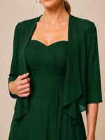 Two-piece Mother of the Bride Dress with Ruffle Design